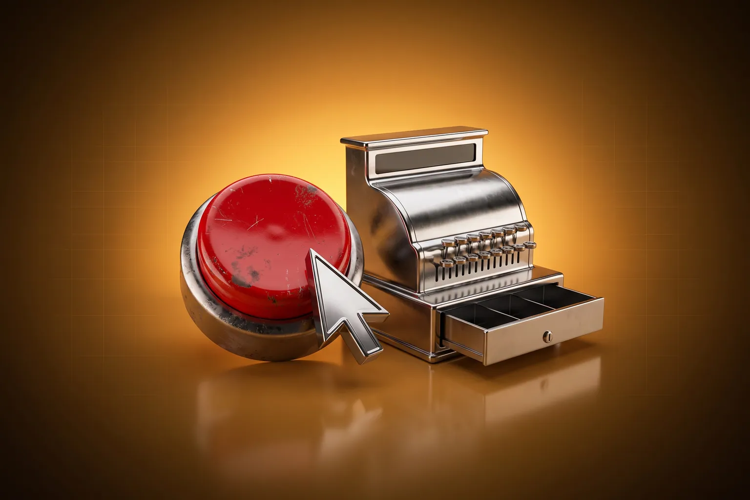 Record-high click-through rate dashboard alongside flat conversion results in 2026 paid search